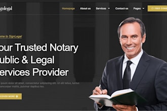 build notary website lawyer website law firm attorney website notary landingpage