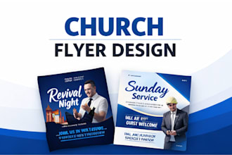 design modern church flyer or church event poster