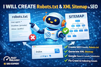 create robots txt and XML sitemap for SEO