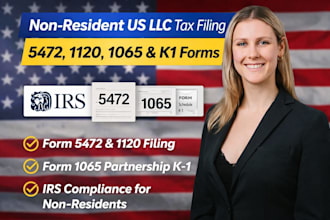 file irs form 5472, 1120, 1065 and k1 for nonresident US llc