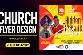 create a professional church flyer and church event flyer