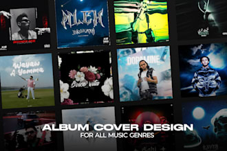 design creative music album cover art or music song artwork