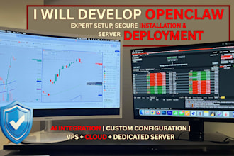 develop open claw with server deployment, openclaw setup and secure installation