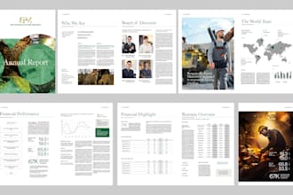 design a corporate annual report