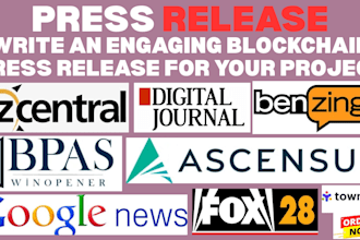 write an engaging blockchain press release for your project