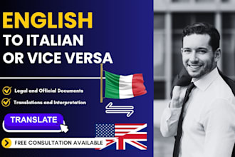 manually translate english to italian or italian to english accurately