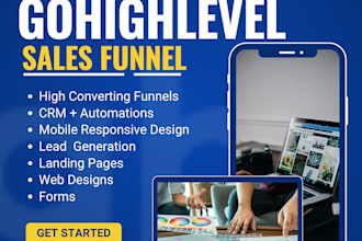 build gohighlevel sales funnel and landing page as ghl funnel builder