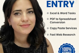 do professional data entry and copy paste tasks