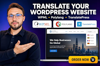 fix and translate your wordpress website using wpml, polylang, or translatepress