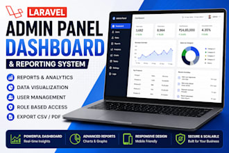 create custom admin dashboard with reports and analytics