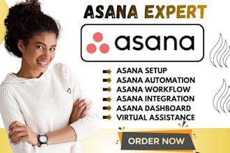 customize asana dashboard setup asana automation integration virtual assistance