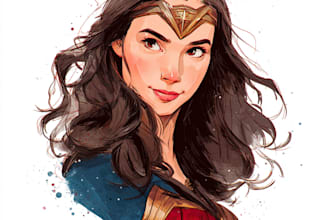you as a superhero caricature or fiction