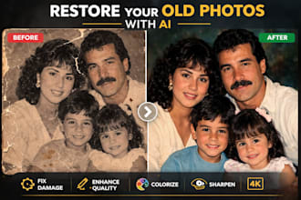 restore and enhance your old photos professionally