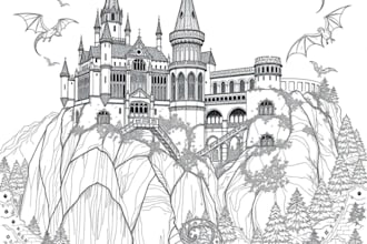 design fantasy coloring book pages