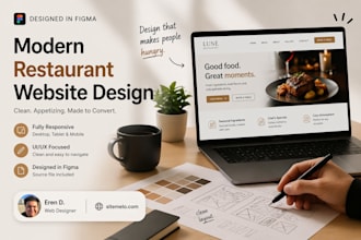 design a modern restaurant website in figma