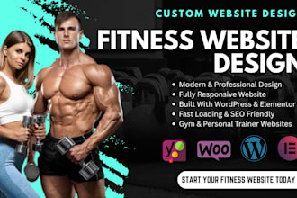 design a modern fitness, gym or personal trainer website