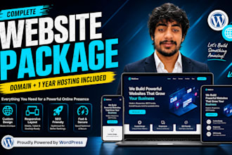 build custom wordpress website with domain and hosting