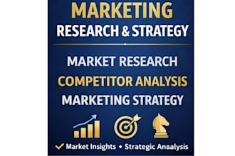 do marketing research, marketing strategy and market analysis