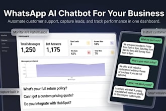set up a whatsapp ai chatbot for support and lead generation