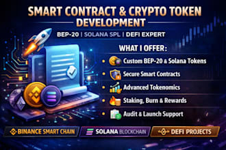 develop a custom multi chain bep20 and solana spl token