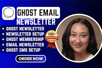 setup ghost email newsletter site email subscription membership system campaign