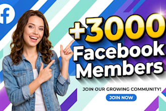 instantly gain 3,000 facebook members fast