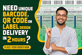 design barcode, qr code, isbn sticker and product labels