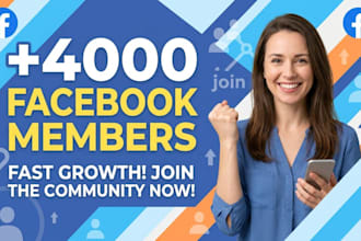 grow up 4,000 facebook members fast
