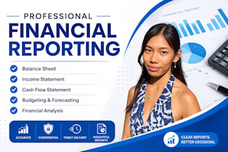prepare financial statements, budgeting, financial analysis, accounting report