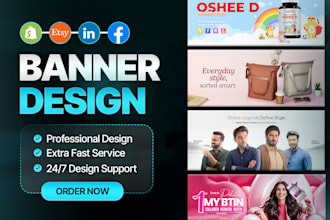 design etsy shop banner, shopify website hero banner, social media banner design