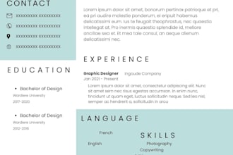 edit and improve your resume or CV professionally