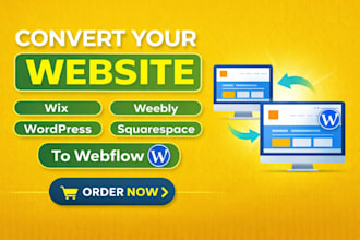 do wordpress, wix, or squarespace to webflow migration