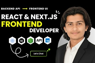 build a react or nextjs frontend for your API or backend