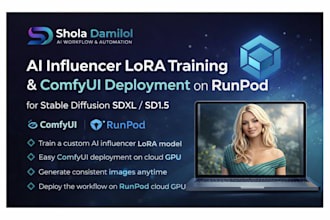 create ai influencer lora training and deploy comfyui workflow on runpod