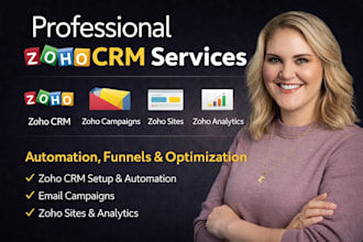 setup zoho CRM zoho campaigns zoho sites zoho analytic zoho automation