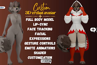 custom vrchat avatar ,vtuber model, anime furry character, nsfw, animaze avatar