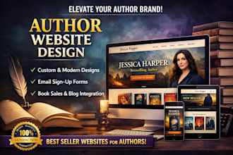 design a modern author website for writers, novelists, and storytellers website