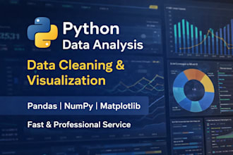 do python data analysis, data cleaning and visualization