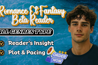 thoroughly beta read your erotic romantasy and mystery manuscript