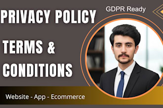 write privacy policy, terms and conditions, gdpr and legal pages