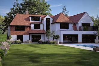 do 3d exterior rendering, home exterior design and exterior remodel