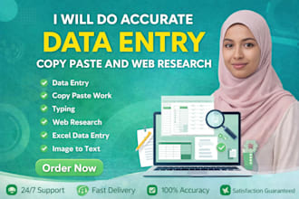do accurate data entry ,copypaste  and web research
