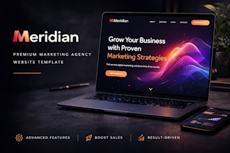 premium marketing agency website template