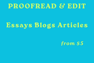 proofread and edit your essays,blogs and articles