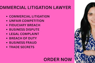 draft business litigation complaints for fraud, trade secrets,and breach of duty