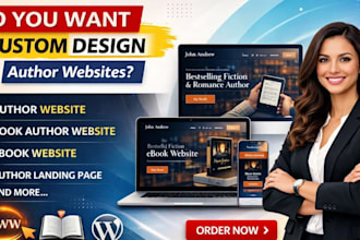 design author website, book author website, ebook website, author landing
