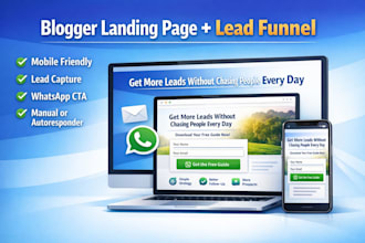 create a high converting blogger landing page for lead generation