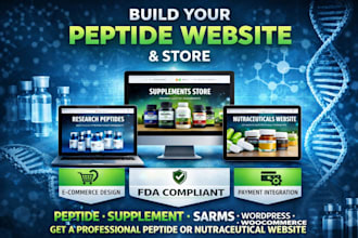 build peptide website peptide woocommerce website sarms and muscle growth store