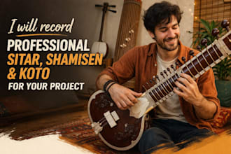 record professional sitar, shamisen koto for your project