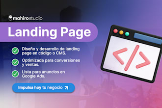 crearé una landing page moderna lista para google ads
